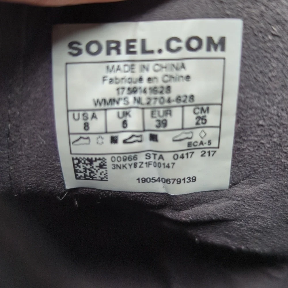 Sorel Lea hidden wedge Chelsea leather ankle boots womans size 8 EU 39